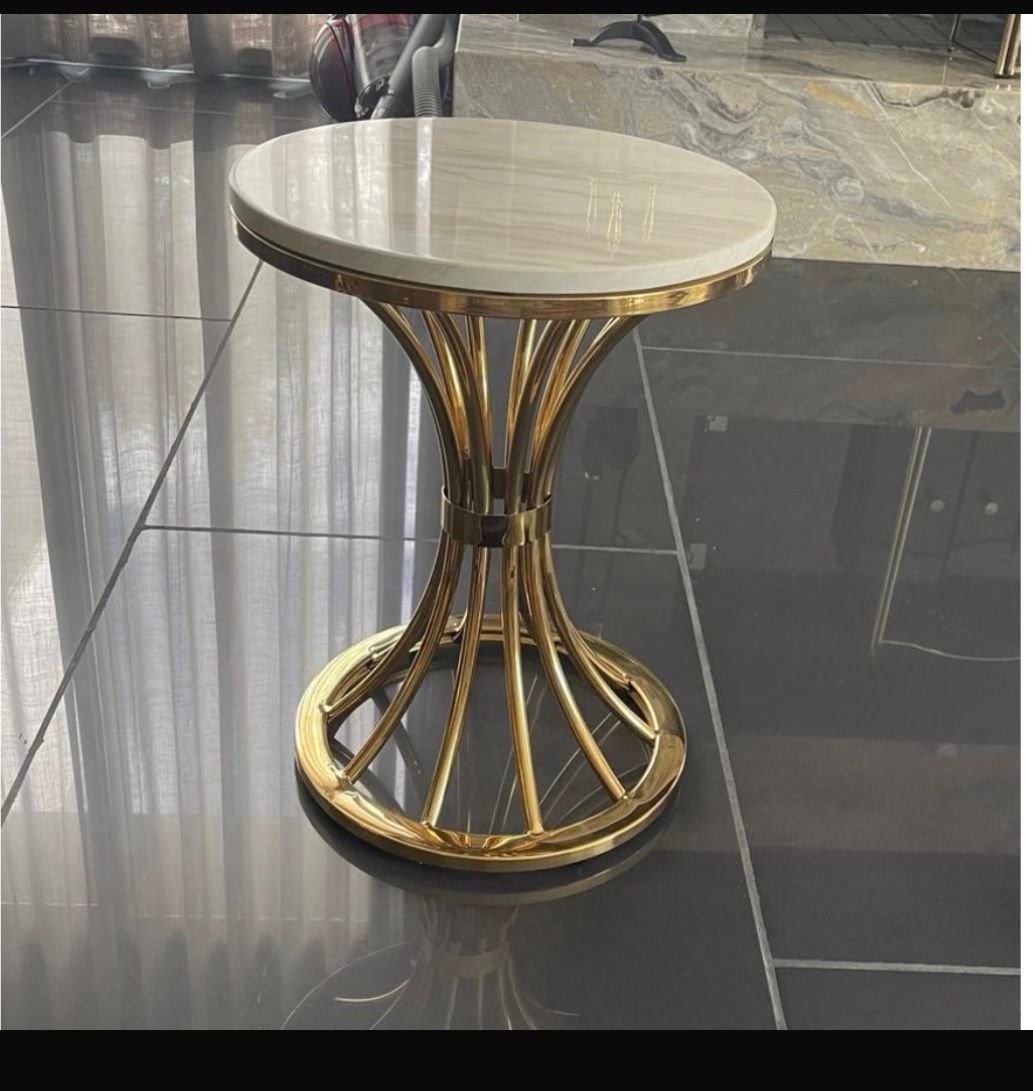 Ratasha Faux Marble Top End Table